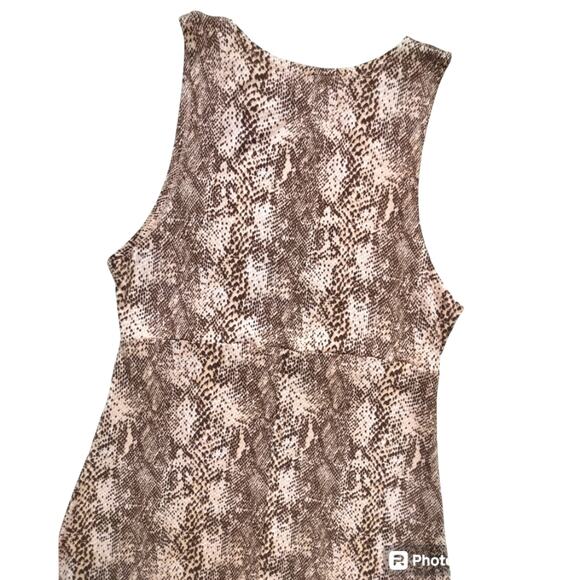 Urban Outfitters Women's Snake Print Sleeveless Front Slit Midi Dress Size M - Picture 7 of 11